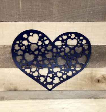 Metal Heart Decor | Heart Pattern Wall Art | Love Decor | Valentine's Decor | Love Sign | Kids Room Decor | Heart Sign | Wedding Decor